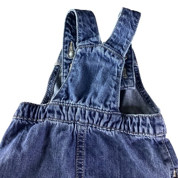 Old Navy Baby Girl Denim Overall Dress Adjustable Straps 3-6M Blue Sleeveless - Picture 9 of 11